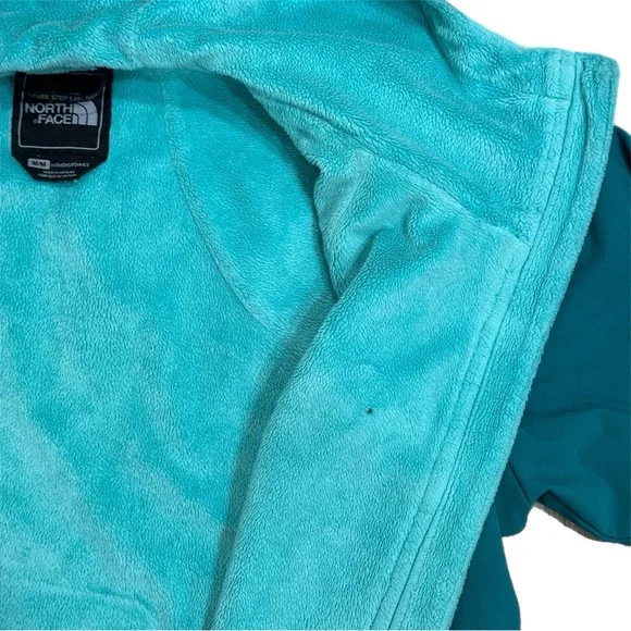 The North Face Maddie Raschel Softshell Jacket Teal Fuzzy Interior Blue Medium - Picture 7 of 9